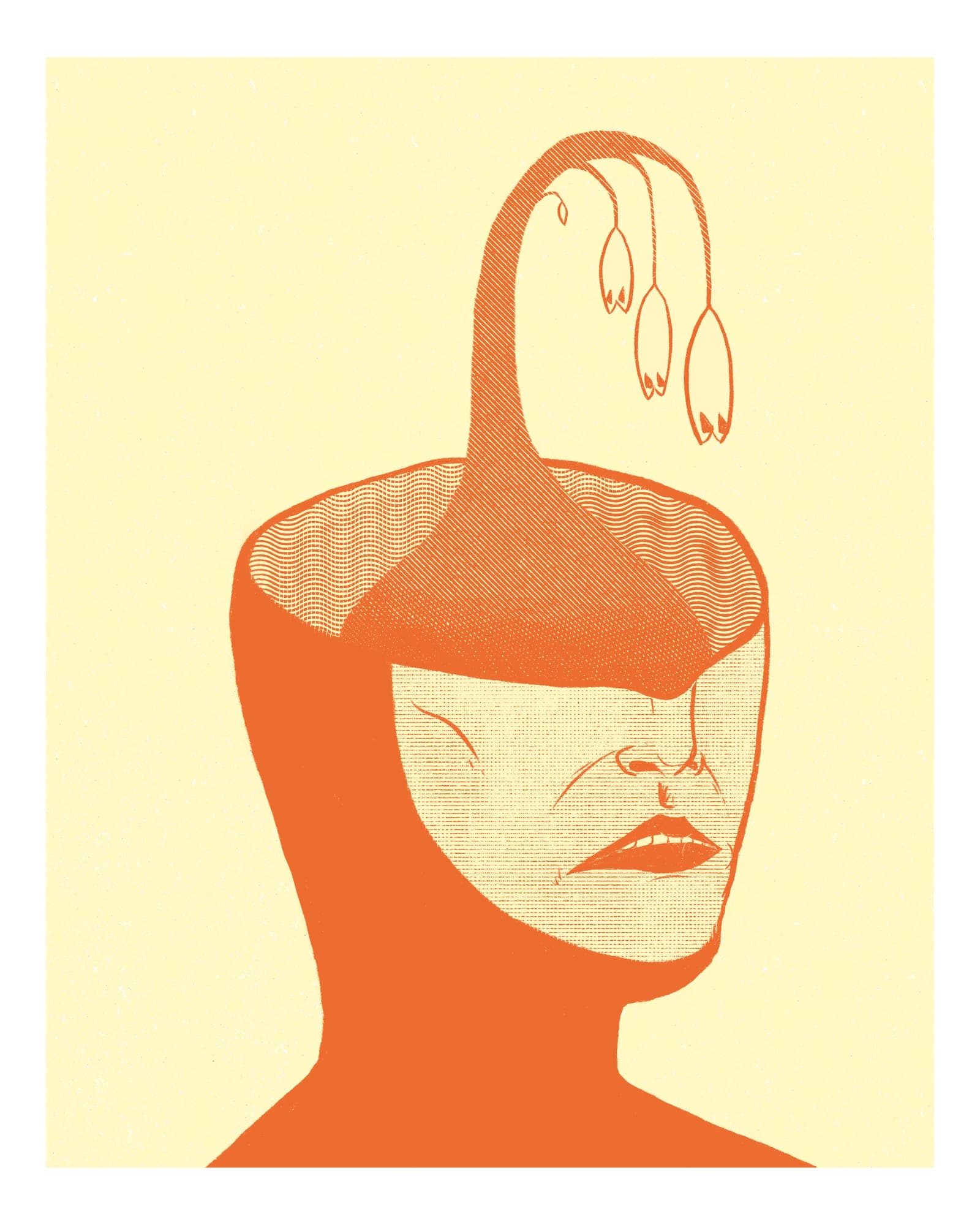 Fishhead surf art print