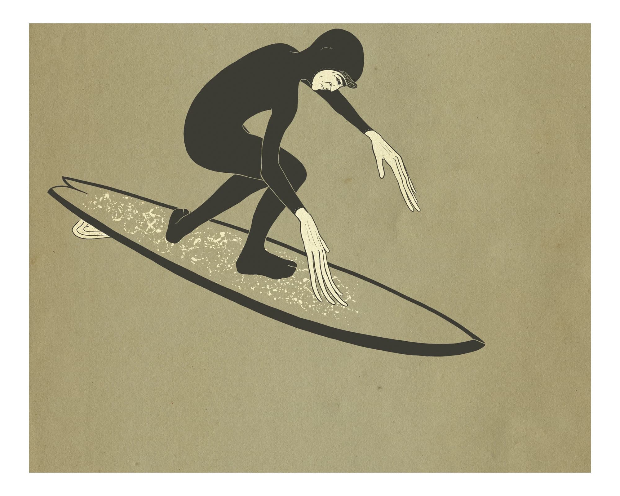 High and Tight surf art print
