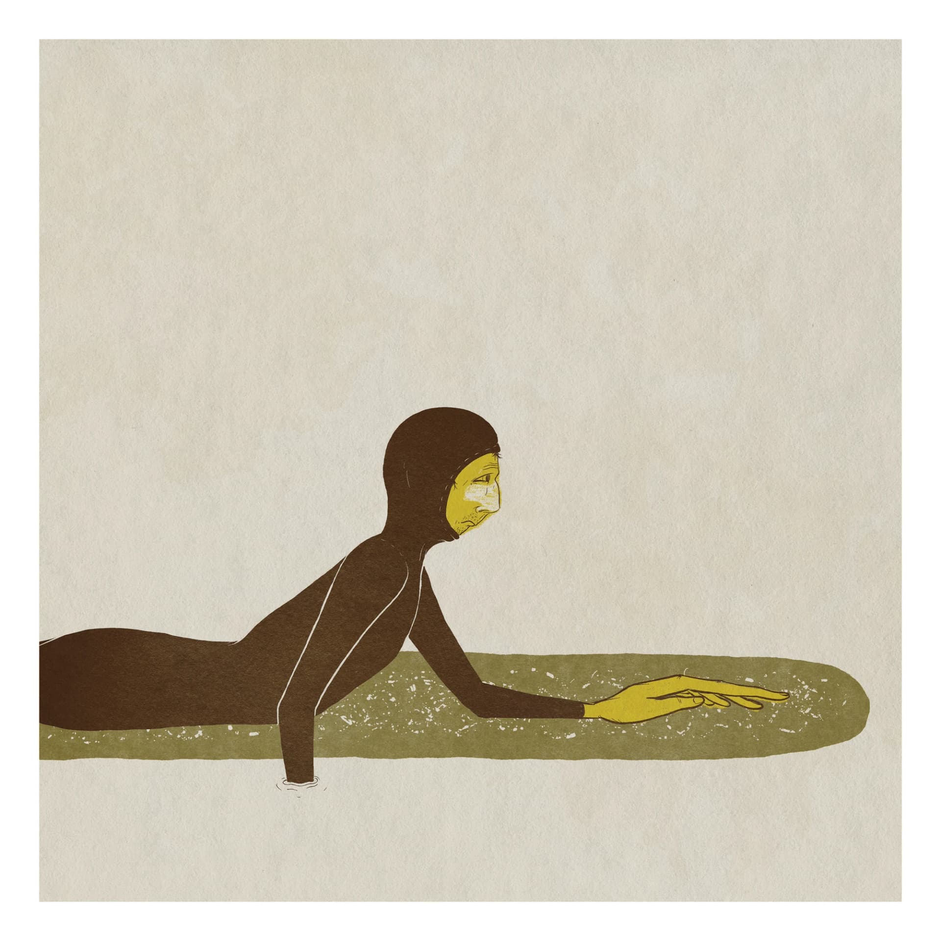 Prone surf art print